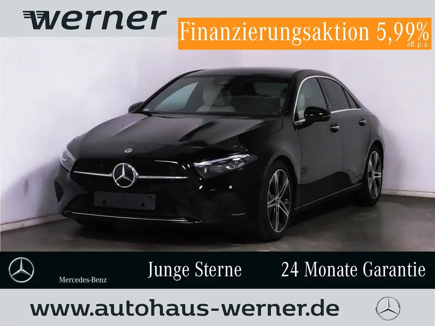Mercedes-Benz A 180 Limo PROG-ADV+ PANO MBEAM 18" WDGS KEYLGO Fekete - 1