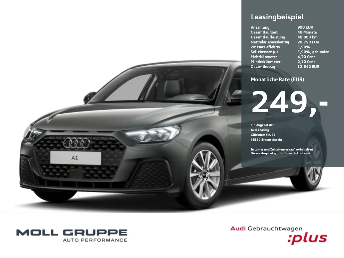 Audi A1 Sportback 25 TFSI  S tronic 2xKLIMA AUT KAM Grau - 1