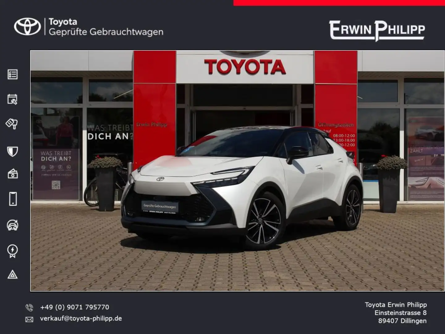 Toyota C-HR 2.0 Hybrid Lounge *Pano*HuD*360°Kamera* Bílá - 1