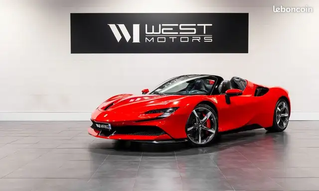 Ferrari SF90 Stradale Spider 1°MAIN FRANÇAISE – Carbone Lift Carplay Surpiqures 3 999E mois