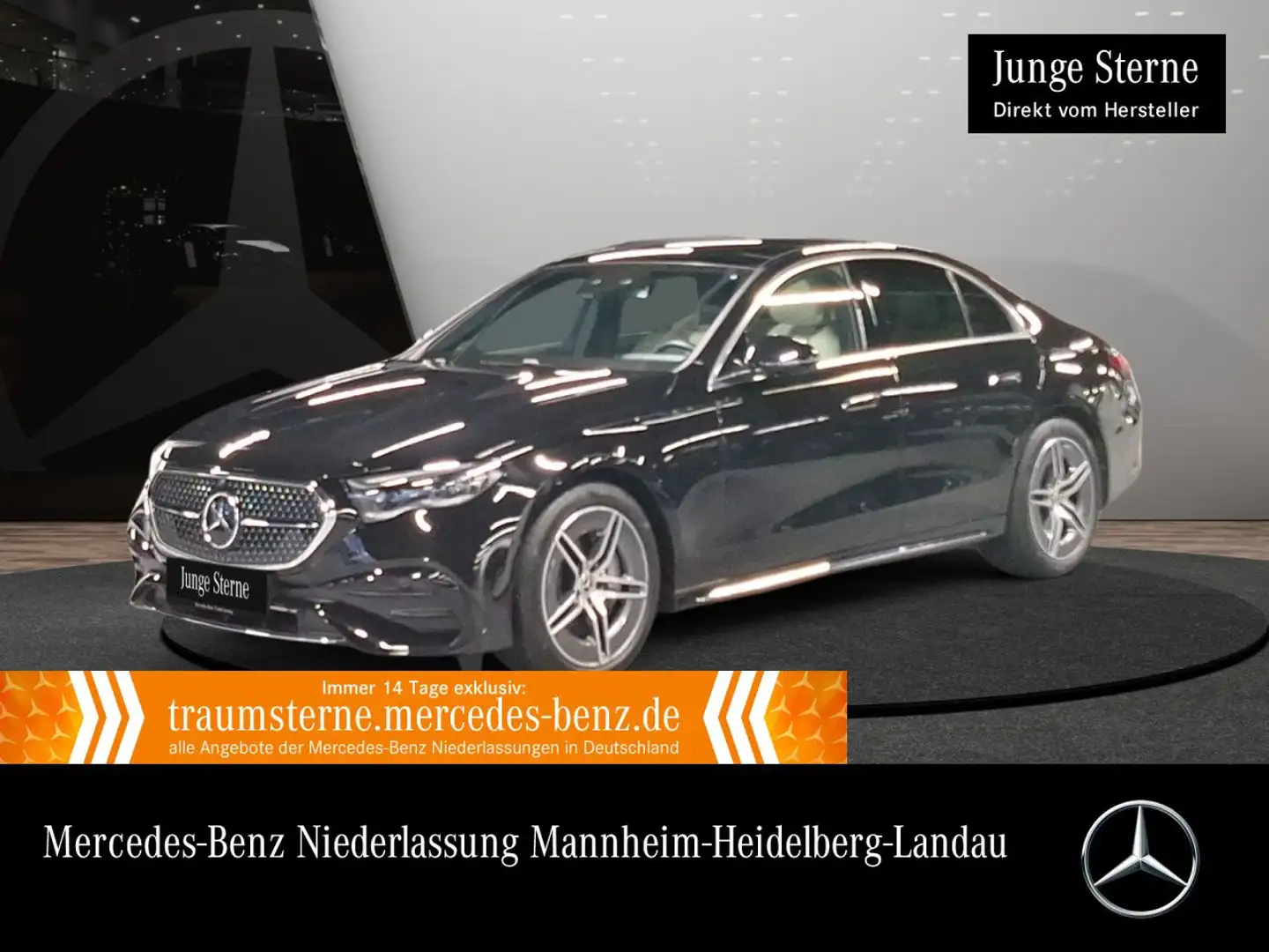 Mercedes-Benz E 200 AMG Fahrass 360° Pano Distr. HUD Sitzklima Schwarz - 1