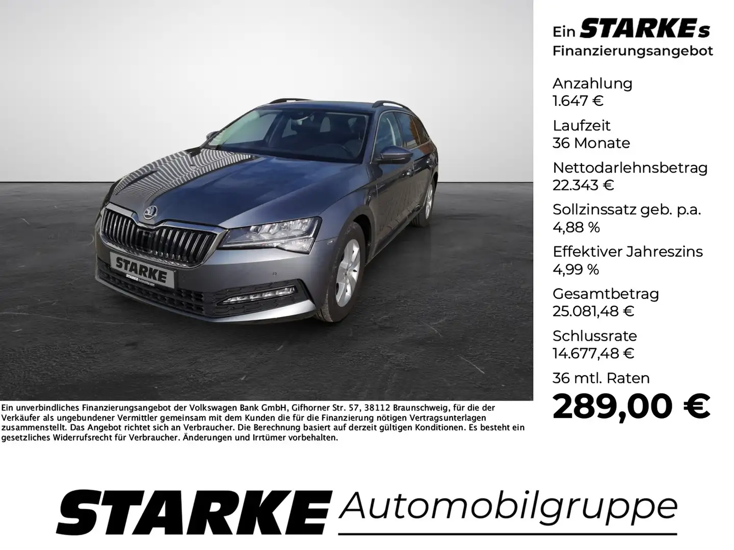 Skoda Superb Combi 1.5 TSI Ambition Gris - 1