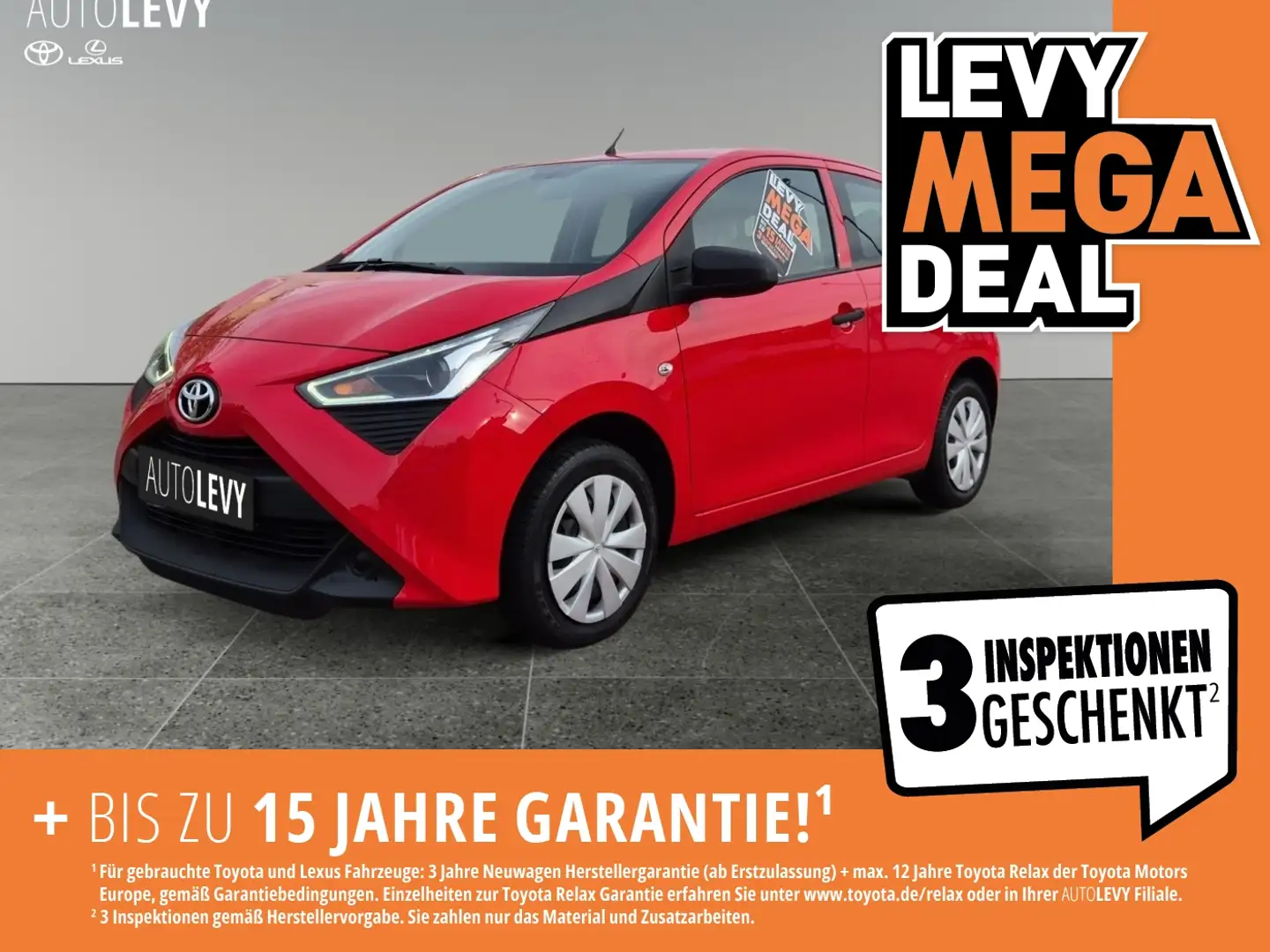Toyota Aygo 1.0 x-business Facelift*Allwetter*Klima Rot - 1