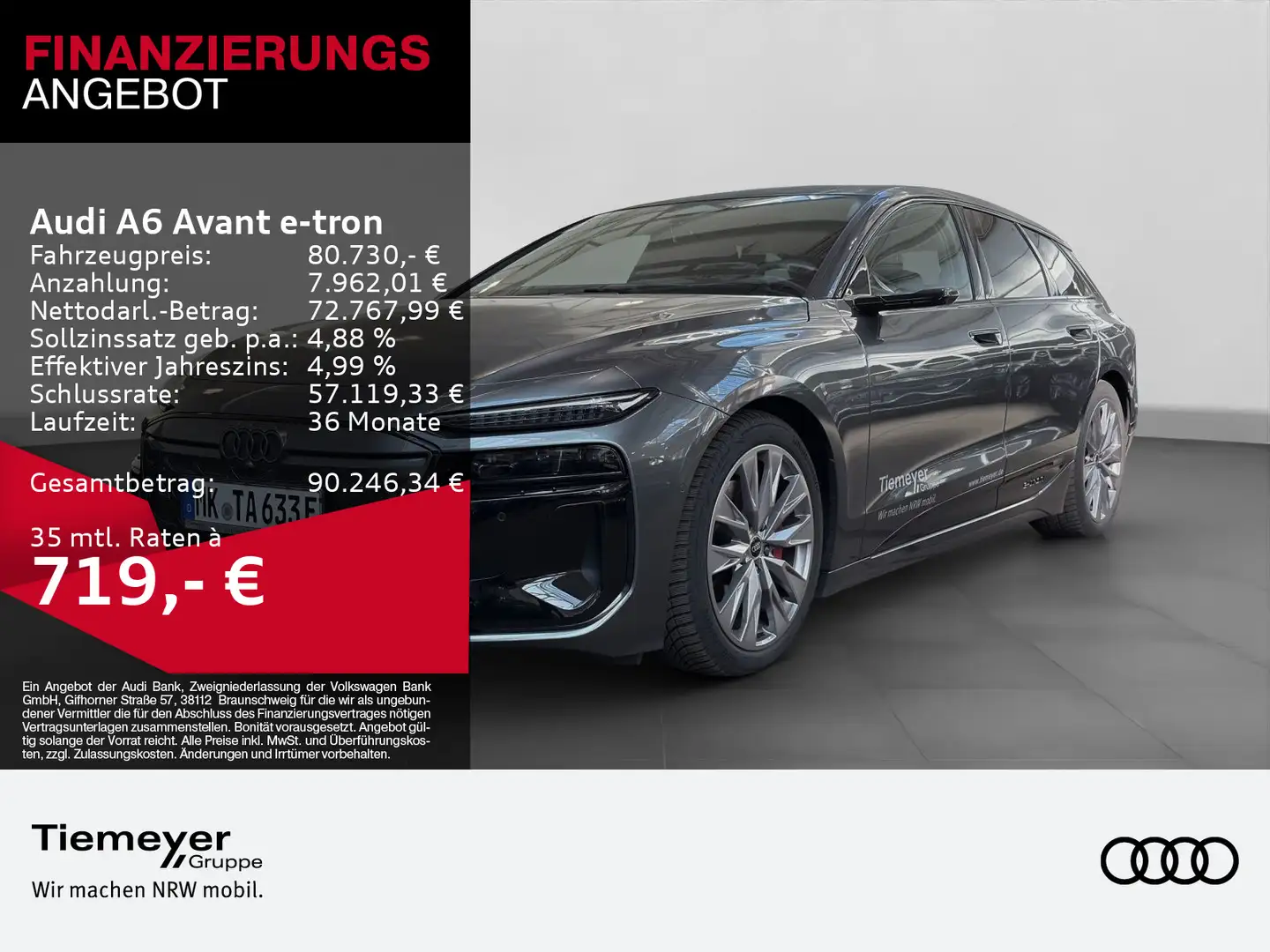 Audi A6 e-tron Avant EDITION ONE GREY BuO LM21 PANO Gris - 1