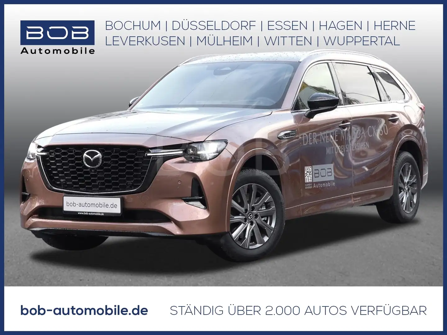 Mazda CX-80 2.5L PLUG-IN HYBRID 8AT AWD HOMURA PLUS SD Brąz - 1