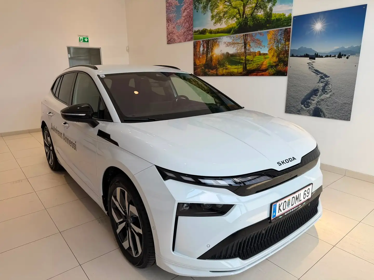Skoda Enyaq 85 Sportline Weiß - 1