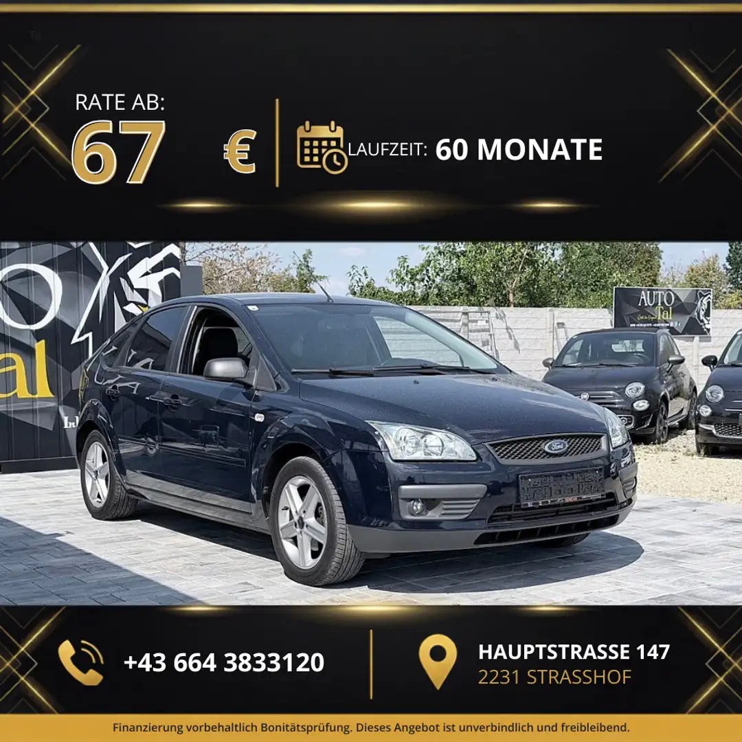 Ford Focus Trend 1,6 TDCi Blau - 1