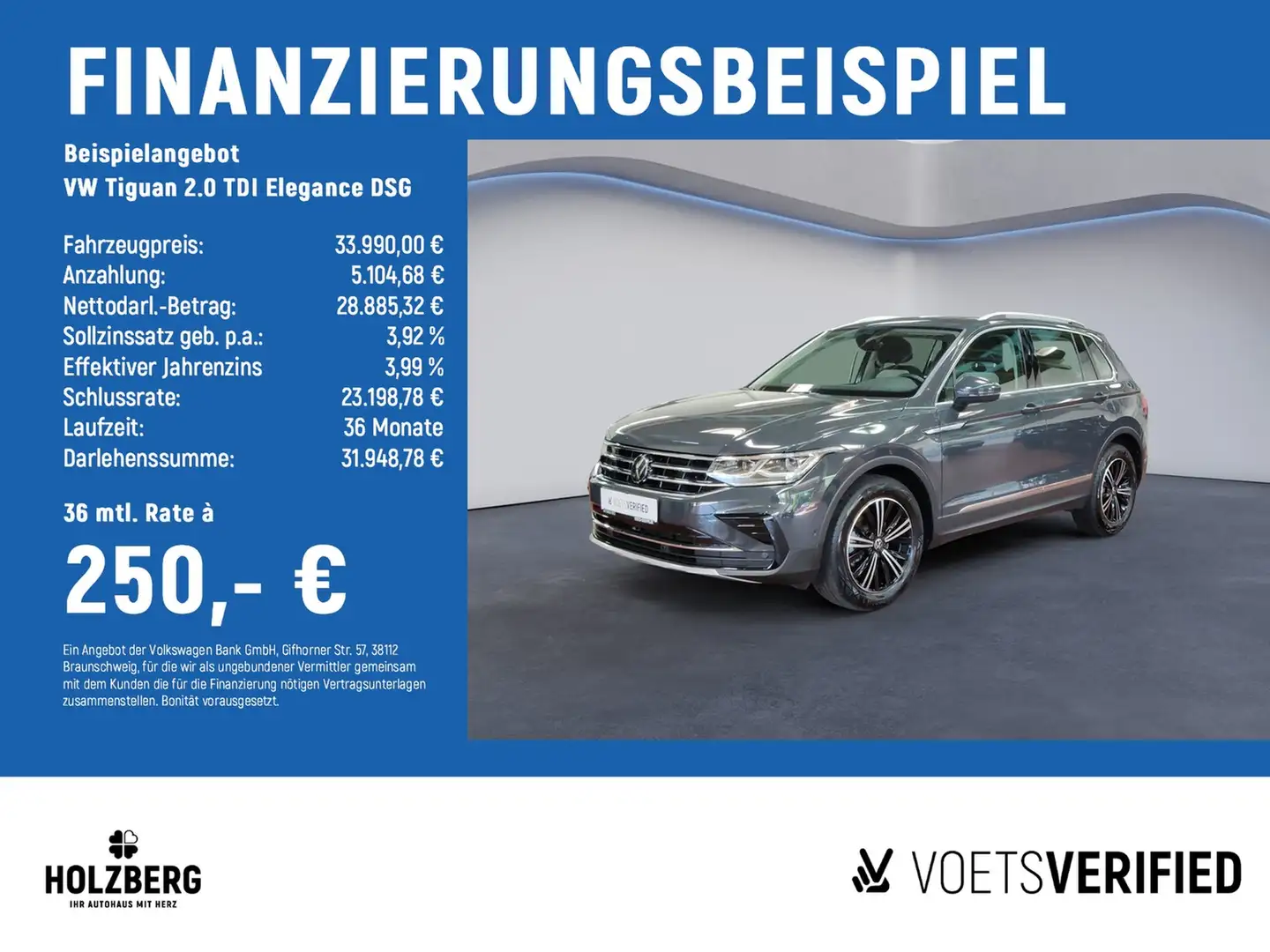 Volkswagen Tiguan 2.0 TDI Elegance DSG PANO+LED-MATRIX Szary - 2