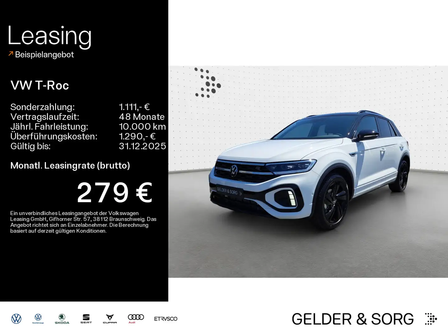 Volkswagen T-Roc R-Line 1.5 TSI |AHK|RFK|LED|NAVI|EASYOPEN Wit - 1