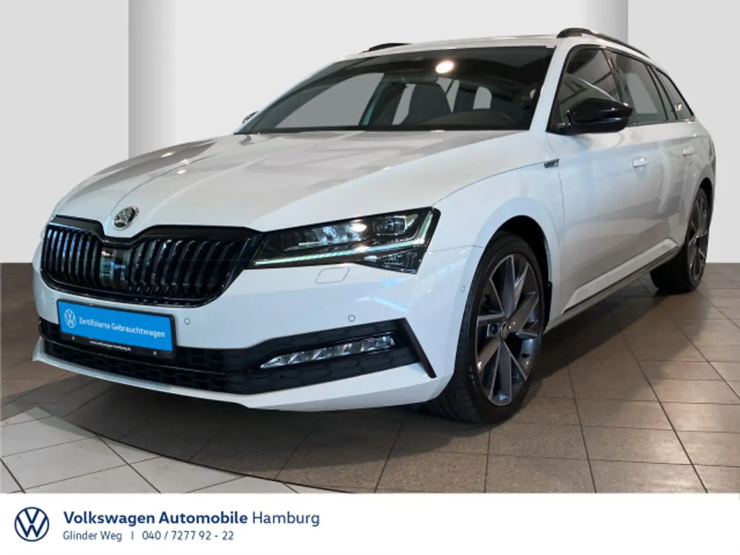 Skoda Superb Combi 2.0 TDI Sportline LED Rückfahrkamer Wit - 1