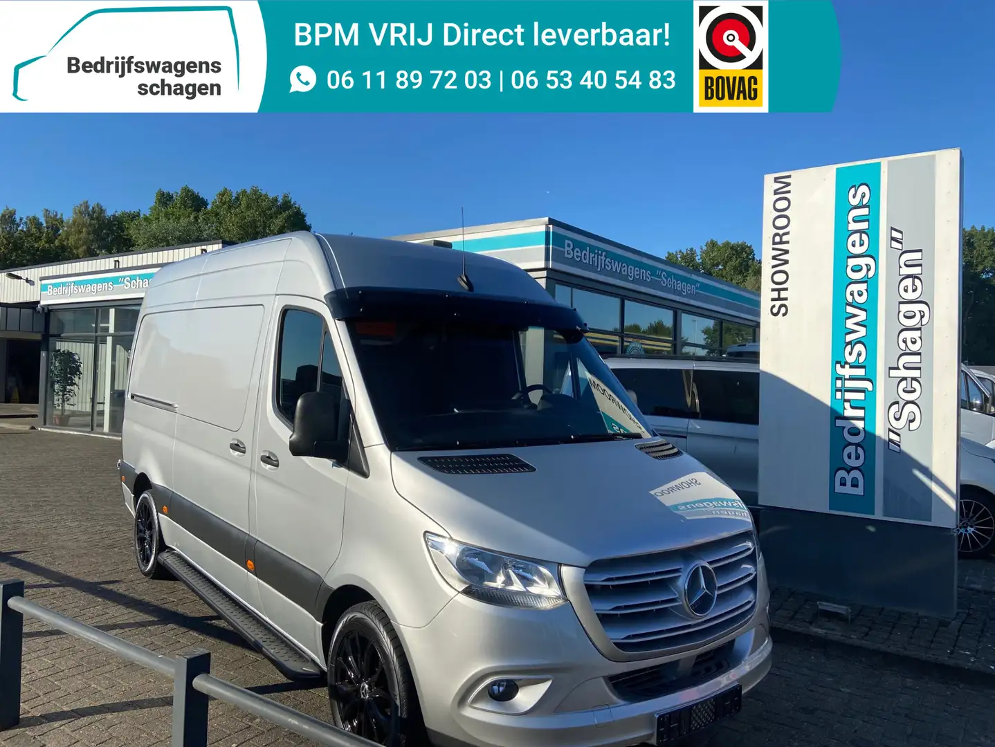 Mercedes-Benz Sprinter 319 3.0 CDI V6 L2H2 E6 | Zeer netjes | 2x Gev. Sto Grijs - 1