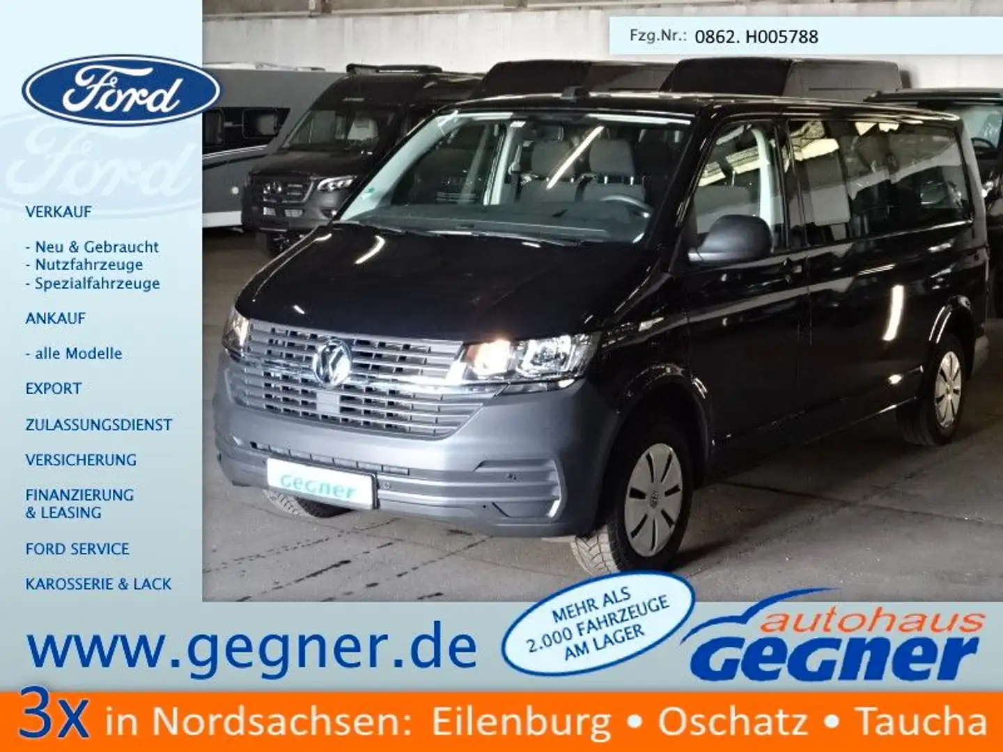 Volkswagen T6 Kombi T6.1 Transporter  Kombi DSG lang 9-Sitz AHK Navi Fekete - 1