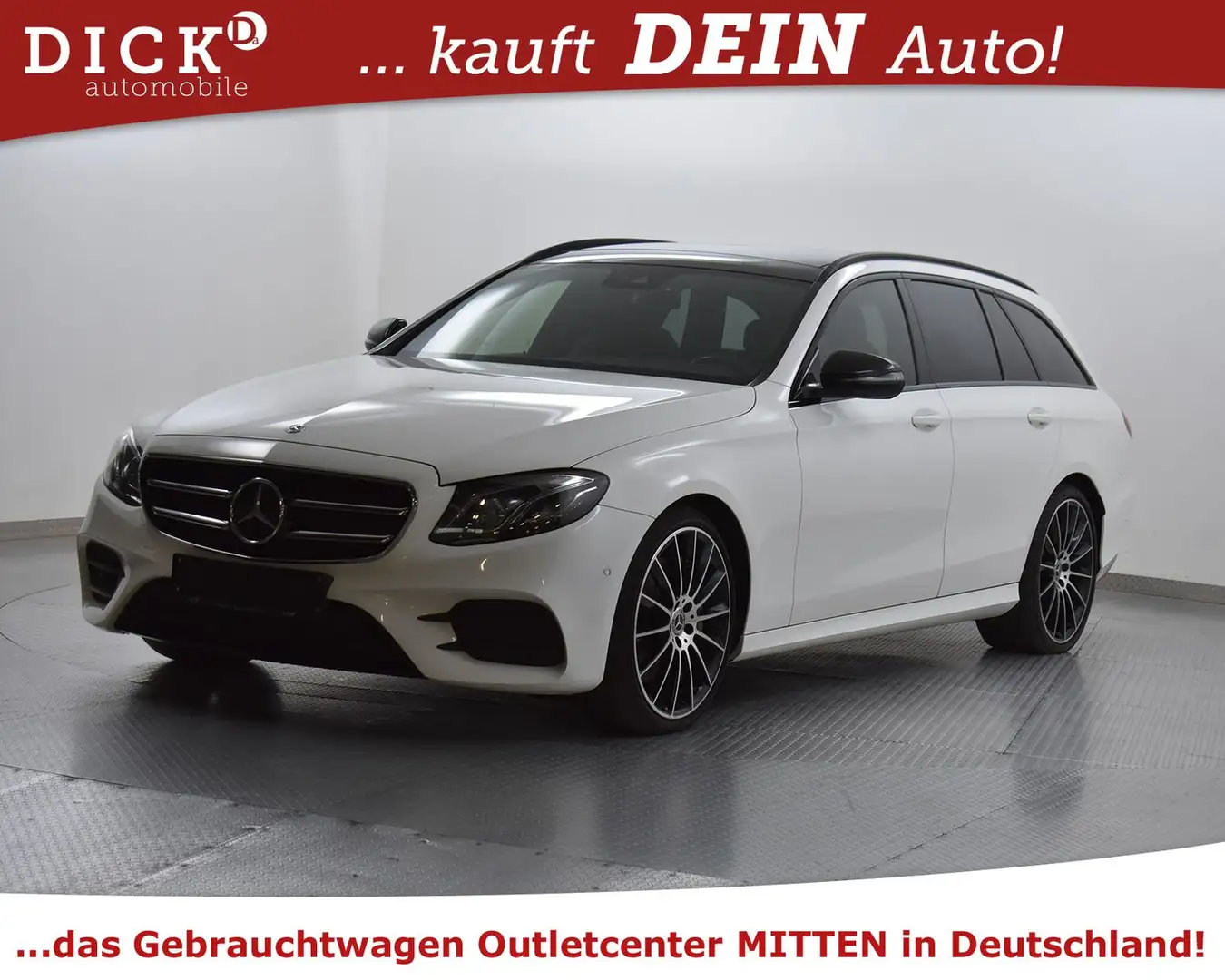 Mercedes-Benz E 350 E350d 2X AMG Line NIGHT+PANO+WIDES+BURMS+KAM+20" Blanc - 2