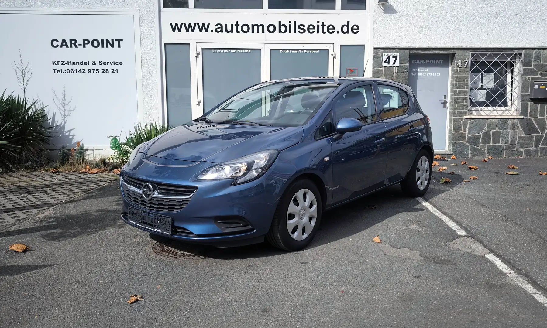 Opel Corsa E 1,4*1.HAND*SCHECKHEFT*5-T*KLIMA*BT*USB* Blauw - 1