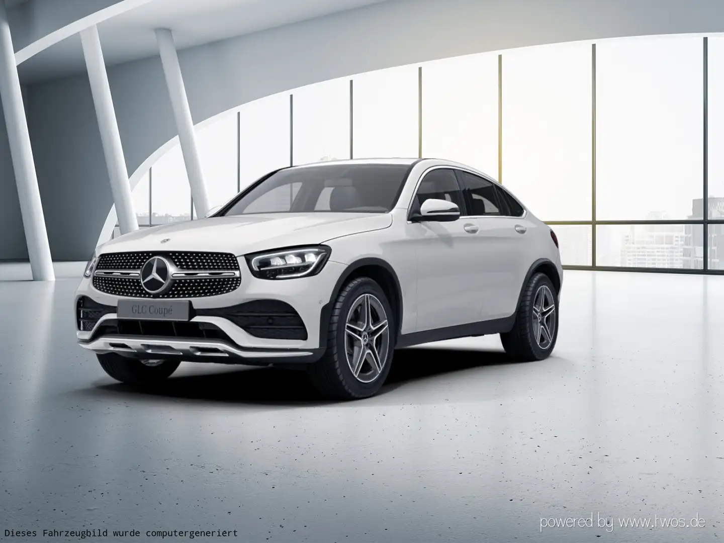 Mercedes-Benz GLC 300 GLC 300 e 4M Coupé AMG RüKam Spiegelpak el.HK Weiß - 2