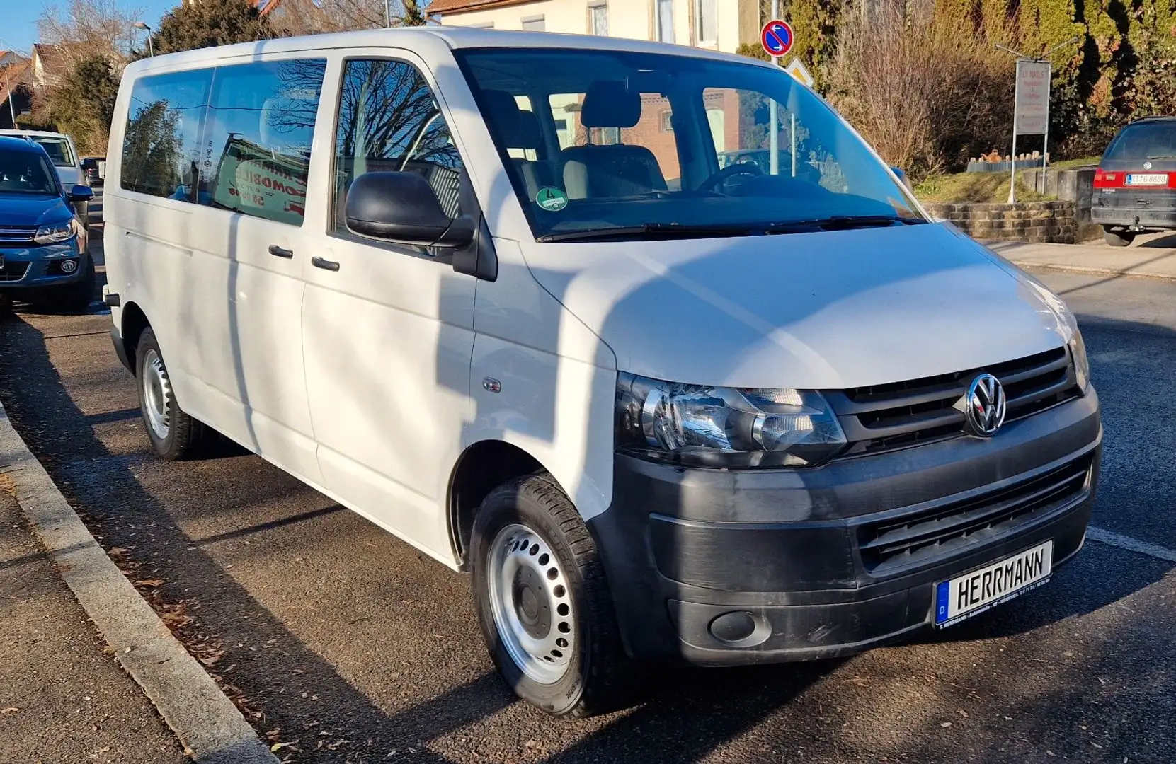 Volkswagen T5 Transporter T5 Bus Transporter Kombi lang Klima 1 Hand Weiß - 1