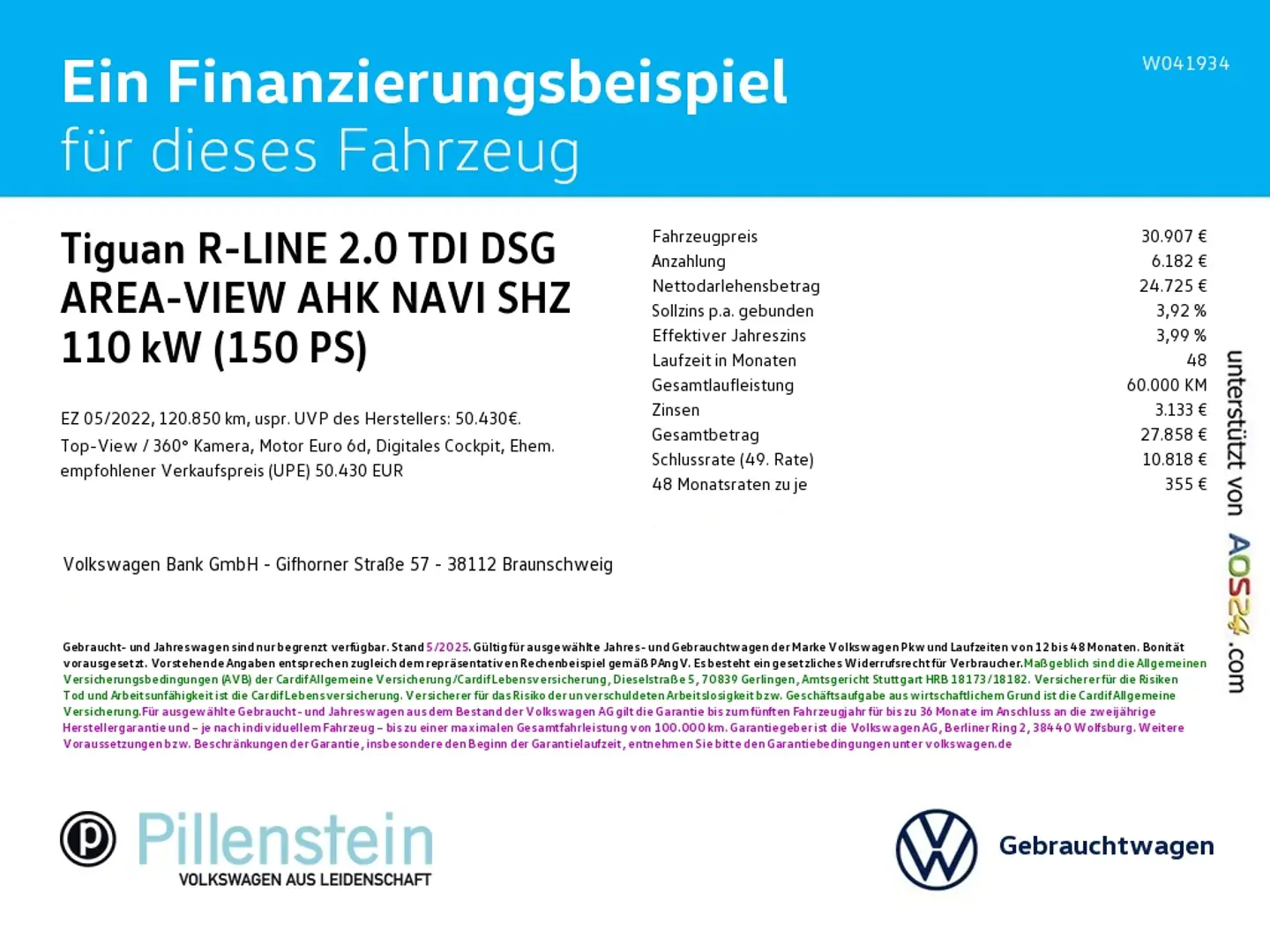 Volkswagen Tiguan R-LINE 2.0 TDI DSG AREA-VIEW AHK NAVI SHZ Grau - 2