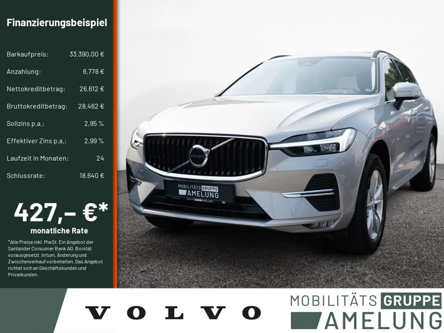 Volvo XC60 B4 Core KLIMA PDC KAMERA NAVI AHK LED Zilver - 1