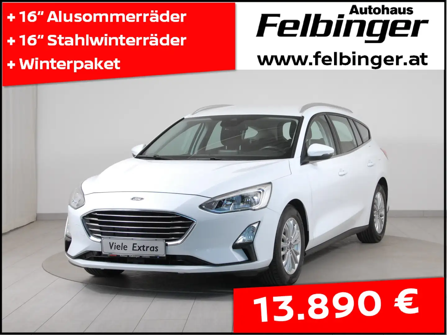 Ford Focus 1.5 EcoBlue Titanium Business *Navi, Sitzheizung* Weiß - 1