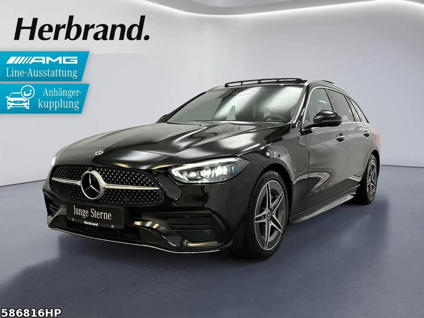 Mercedes-Benz C 300 d T AMG Line DISTRONIC DIGITAL LIGHT AHK Zwart - 1