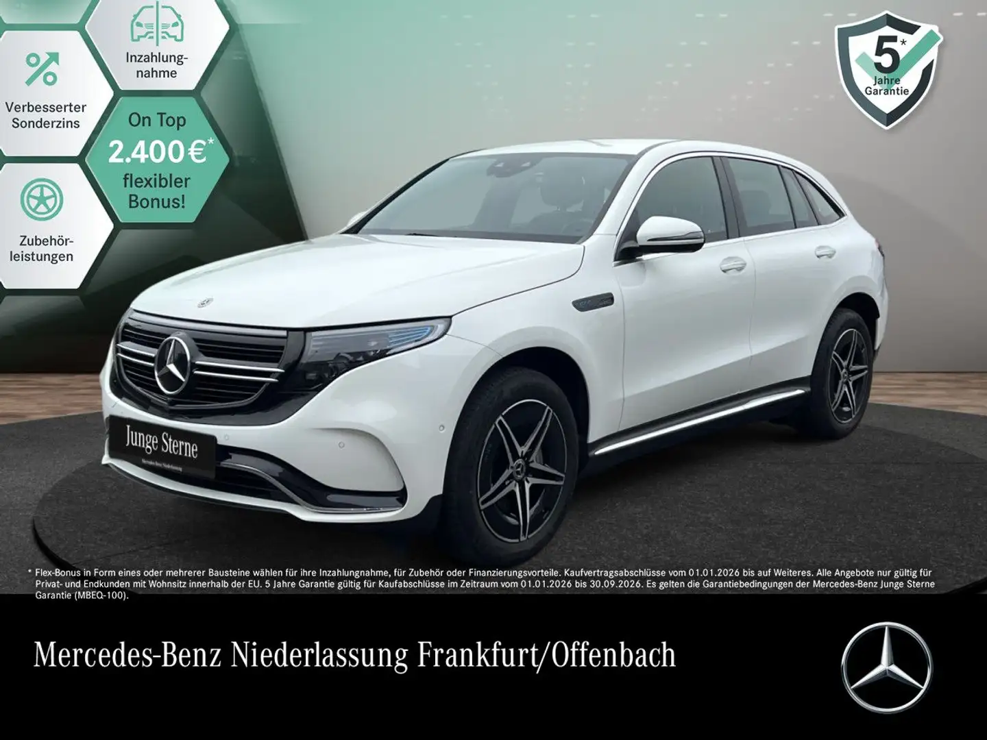Mercedes-Benz EQC 400 4M AMG+MULTIBEAM+KAMERA+HUD+KEYLESS Blanc - 1