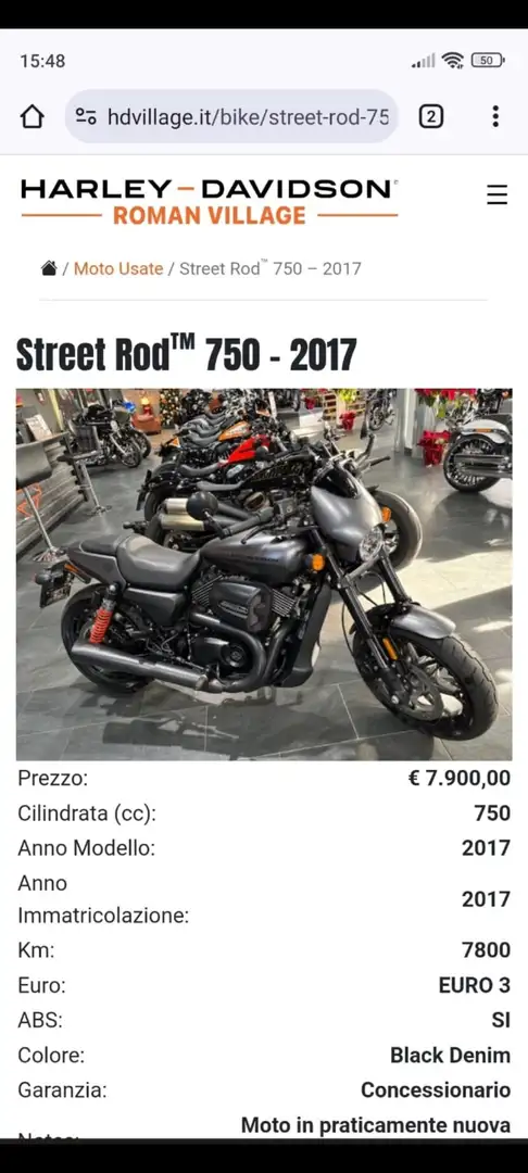 Harley-Davidson Street Rod Grigio - 1