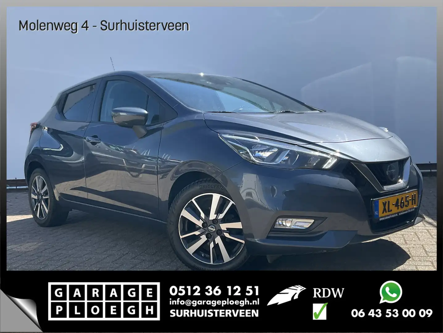 Nissan Micra 0.9 IG-T N-Connecta Nav Clima Cruise Lane-Assist Z Grijs - 1