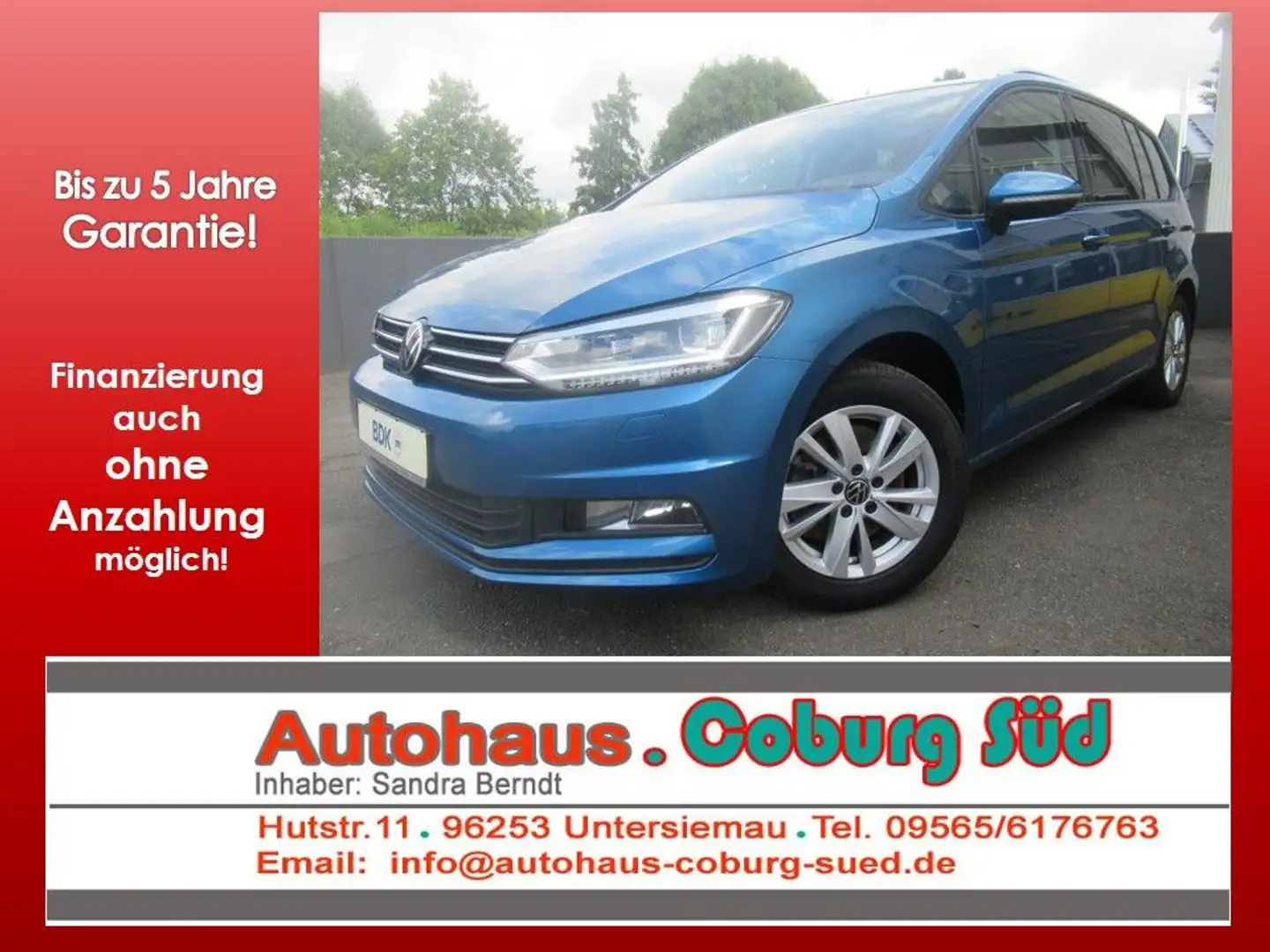 Volkswagen Touran 7-SITZER PANORAMA APP C. LED KAMERA DSG Blau - 1