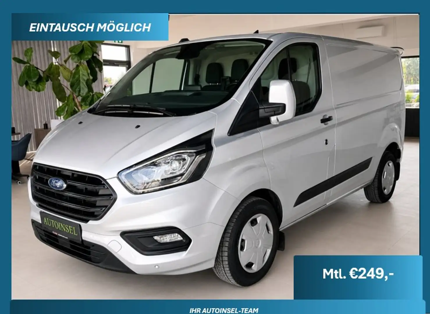 Ford Transit Custom 340 L1 Carplay Aufbau SZH Tempomat Silber - 1