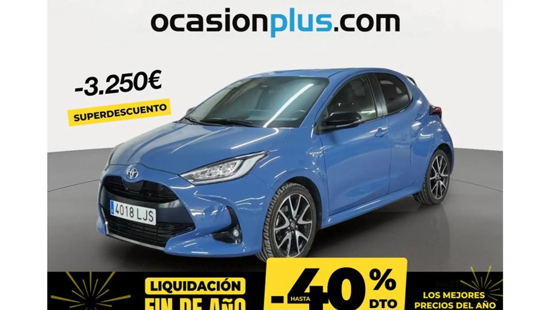 Toyota Yaris 120H 1.5 Style Plus Bleu - 1