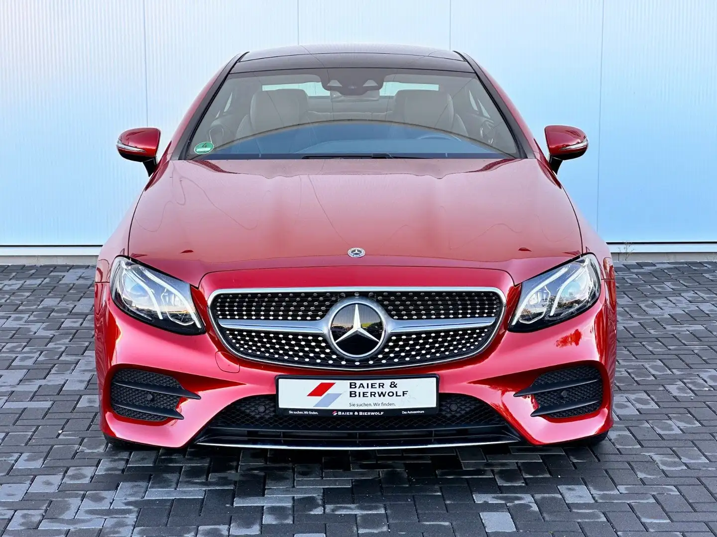 Mercedes-Benz E 400 d Coupe 4Matic AMG-LINE*DISTR*PANO*KEYLESS Červená - 2