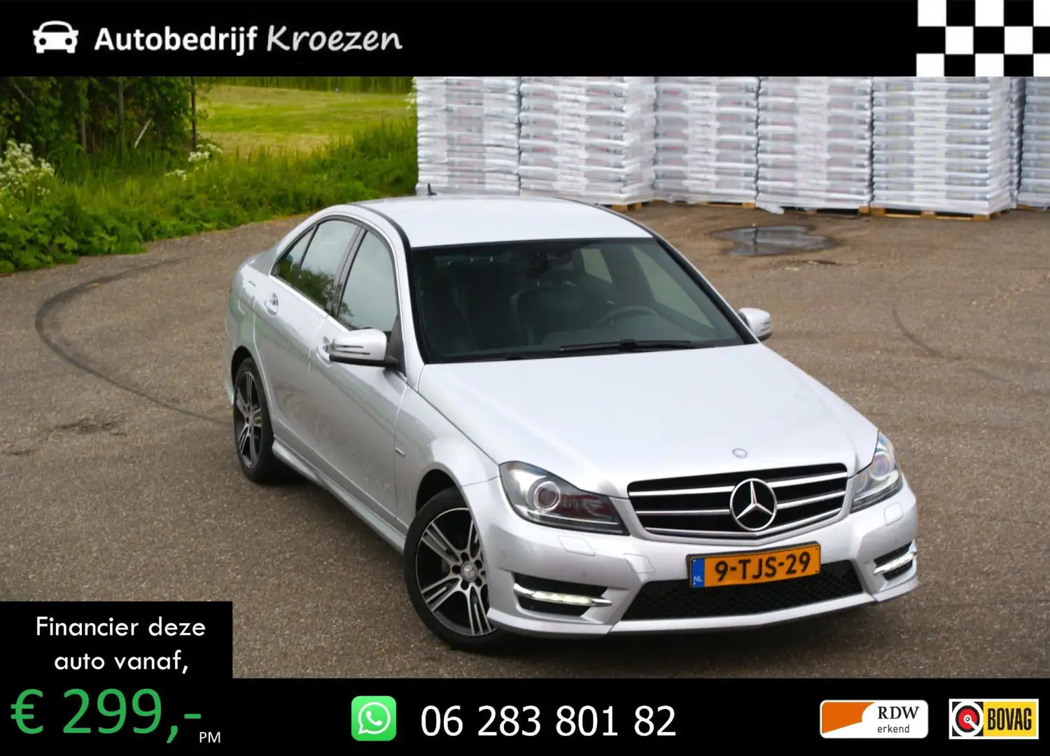 Mercedes-Benz C 180 ///AMG Pakket | Org NL Auto | Navigatie | Led | Gris - 1