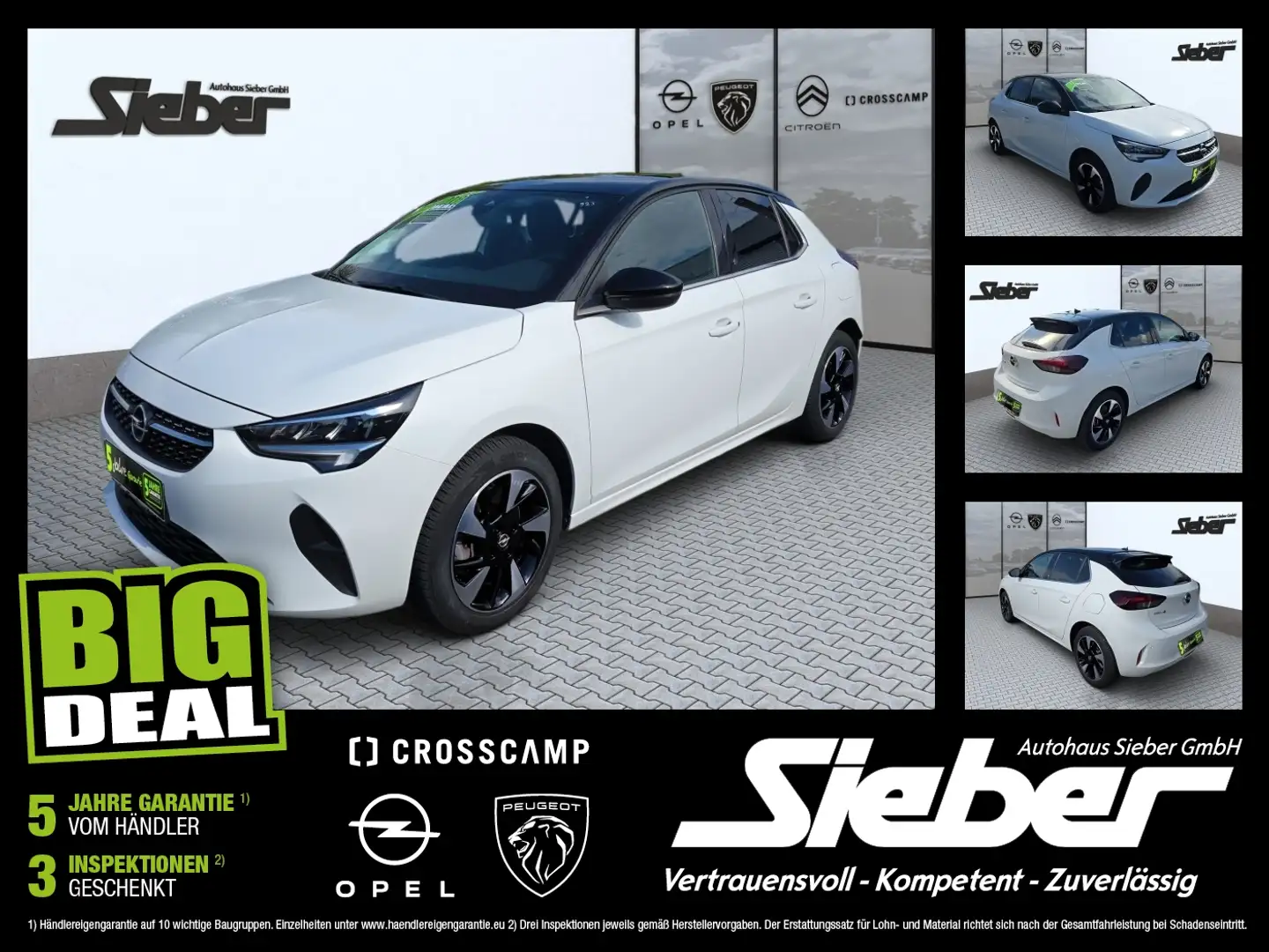 Opel Corsa F Elegance Kamera Sitzhzg Tempomat PDC Blanc - 1
