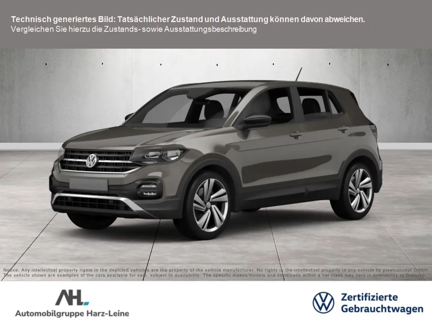 Volkswagen T-Cross MOVE TSI DSG+LED+SITZHEIZUNG+RÜCKFAHRKAMERA+PARK A Grau - 1