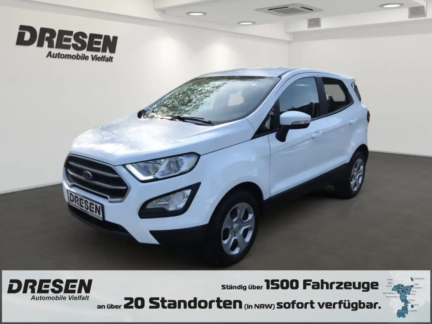 Ford EcoSport 1.0 EcoBoost Trend Klima + PDC  hinten Klimaanlage Weiß - 1