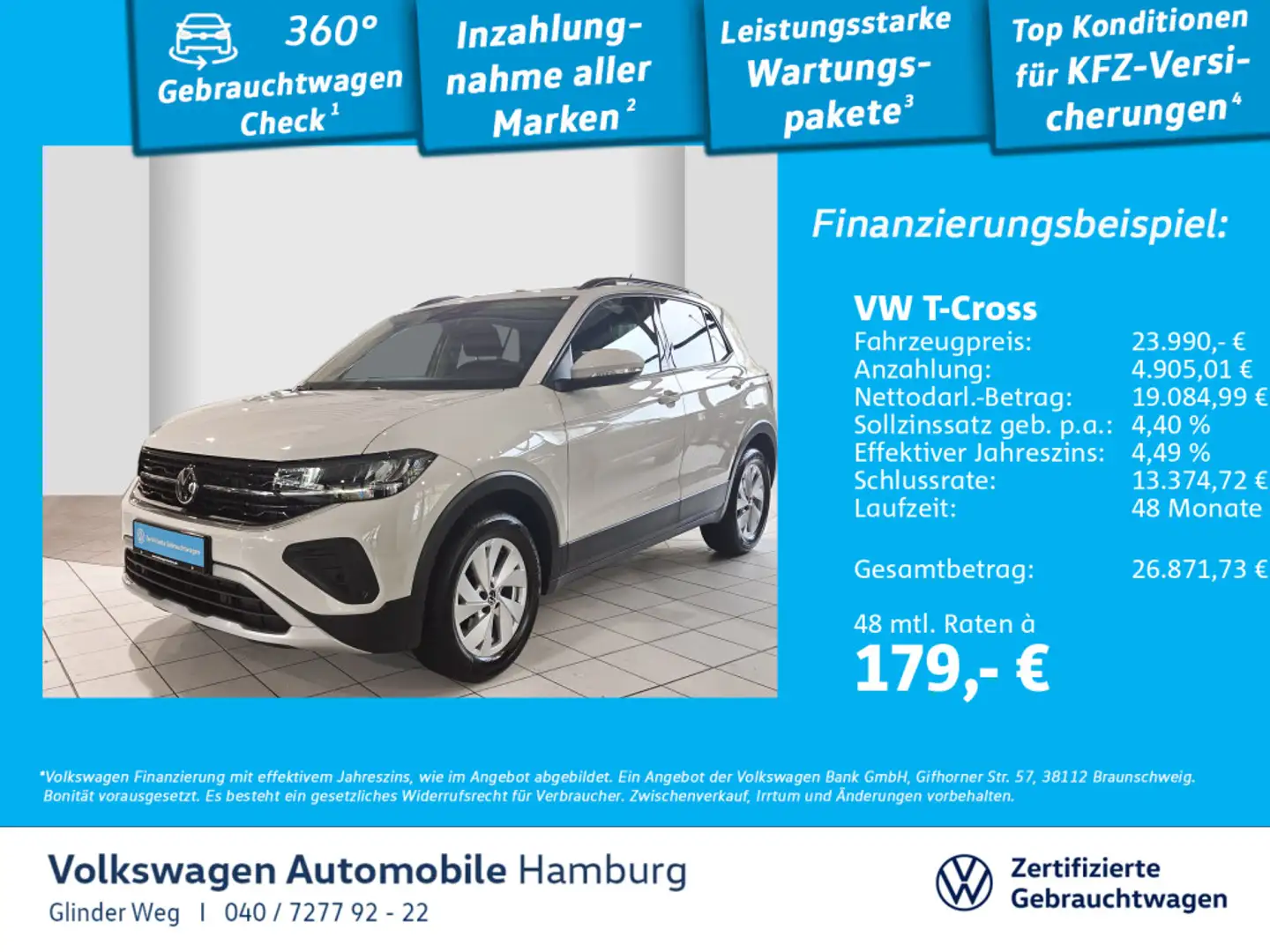 Volkswagen T-Cross 1.0 TSI Navi Ganzjahresreifen AHK Grau - 1