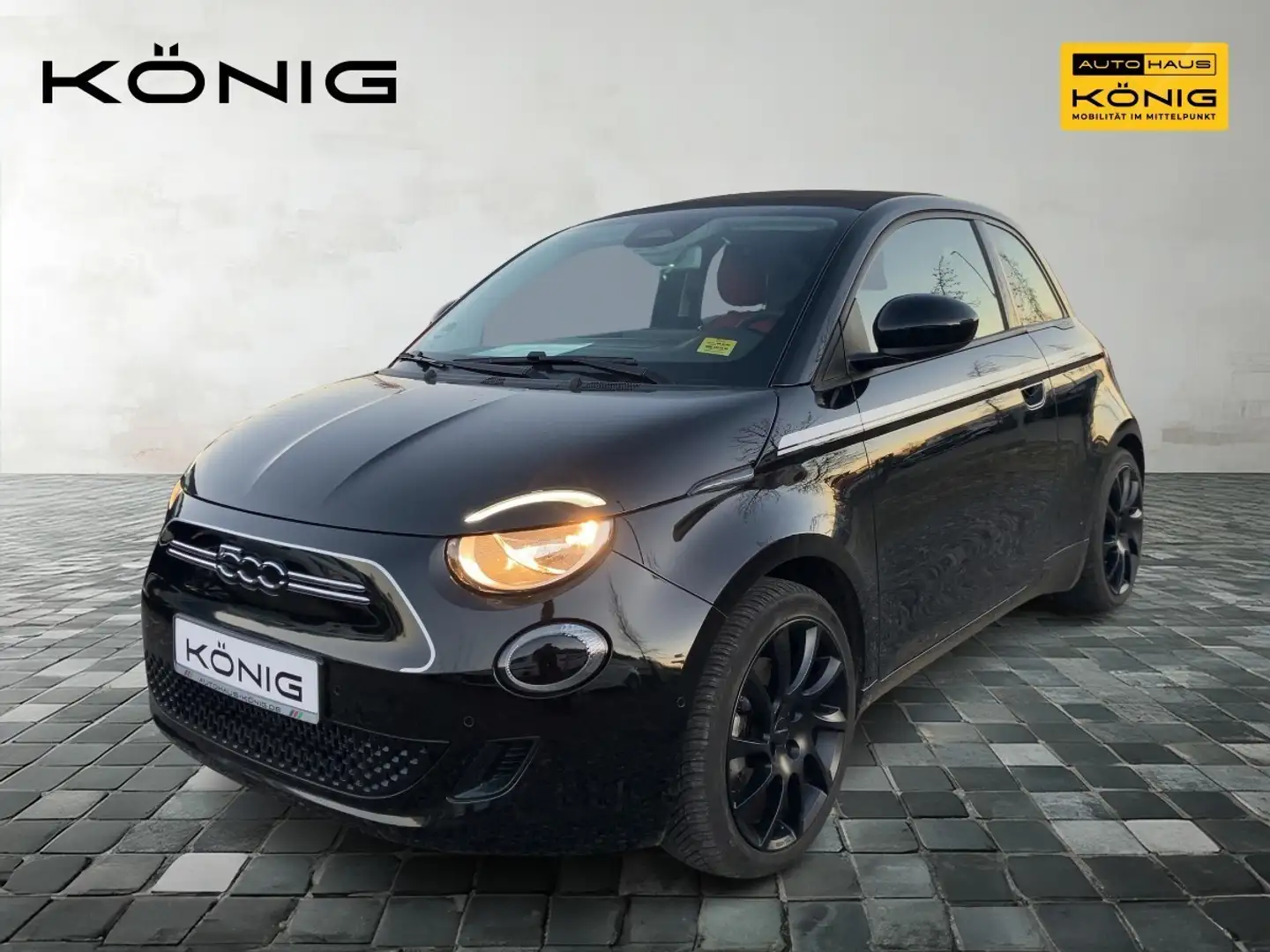 Fiat 500e 500C Cabrio Automatik CarPlay Schwarz - 1