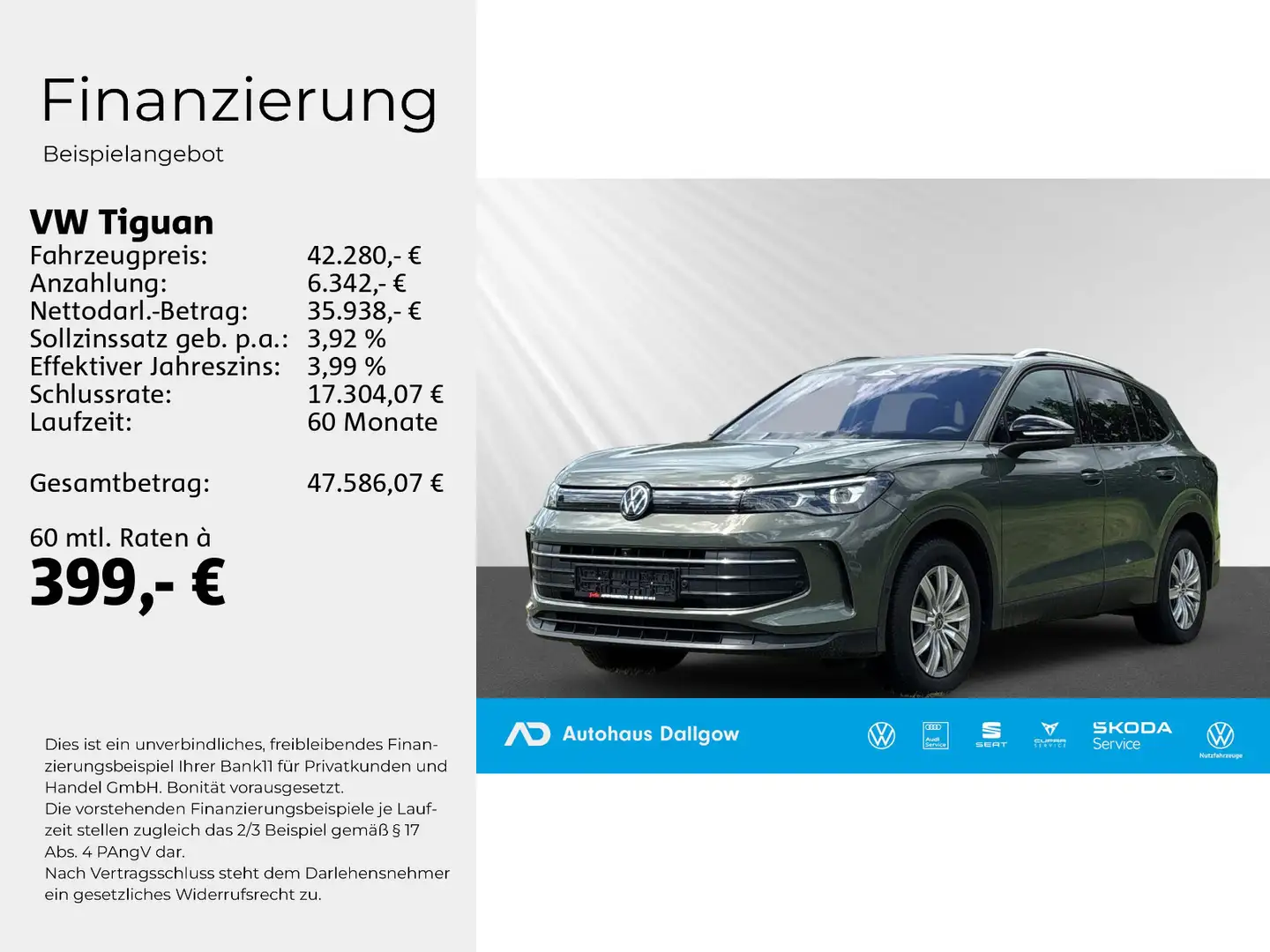 Volkswagen Tiguan Life 1,5 l eTSI 150PS DSG+LED+PDC+Klimaau Grün - 2