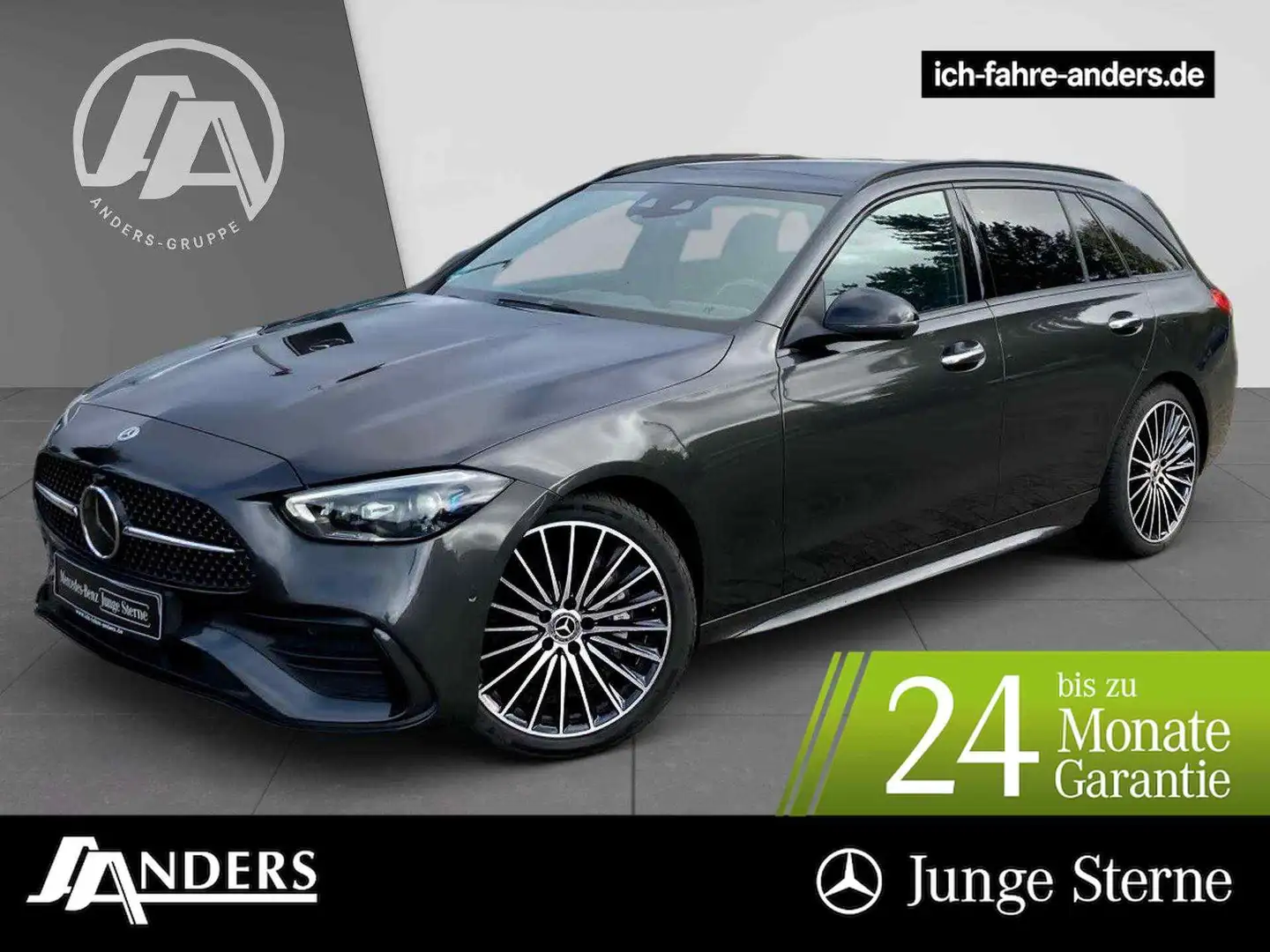 Mercedes-Benz C 220 d T AMG+Distr+AHK+Pano+SOUND+Sitzklima+HUD Grau - 1