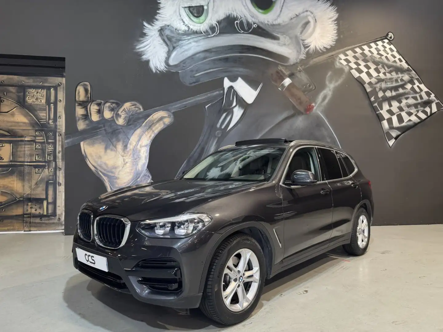BMW X3 (3) sDrive18d 150ch Business Design BVA8 Toit Ouvrant Grijs - 2