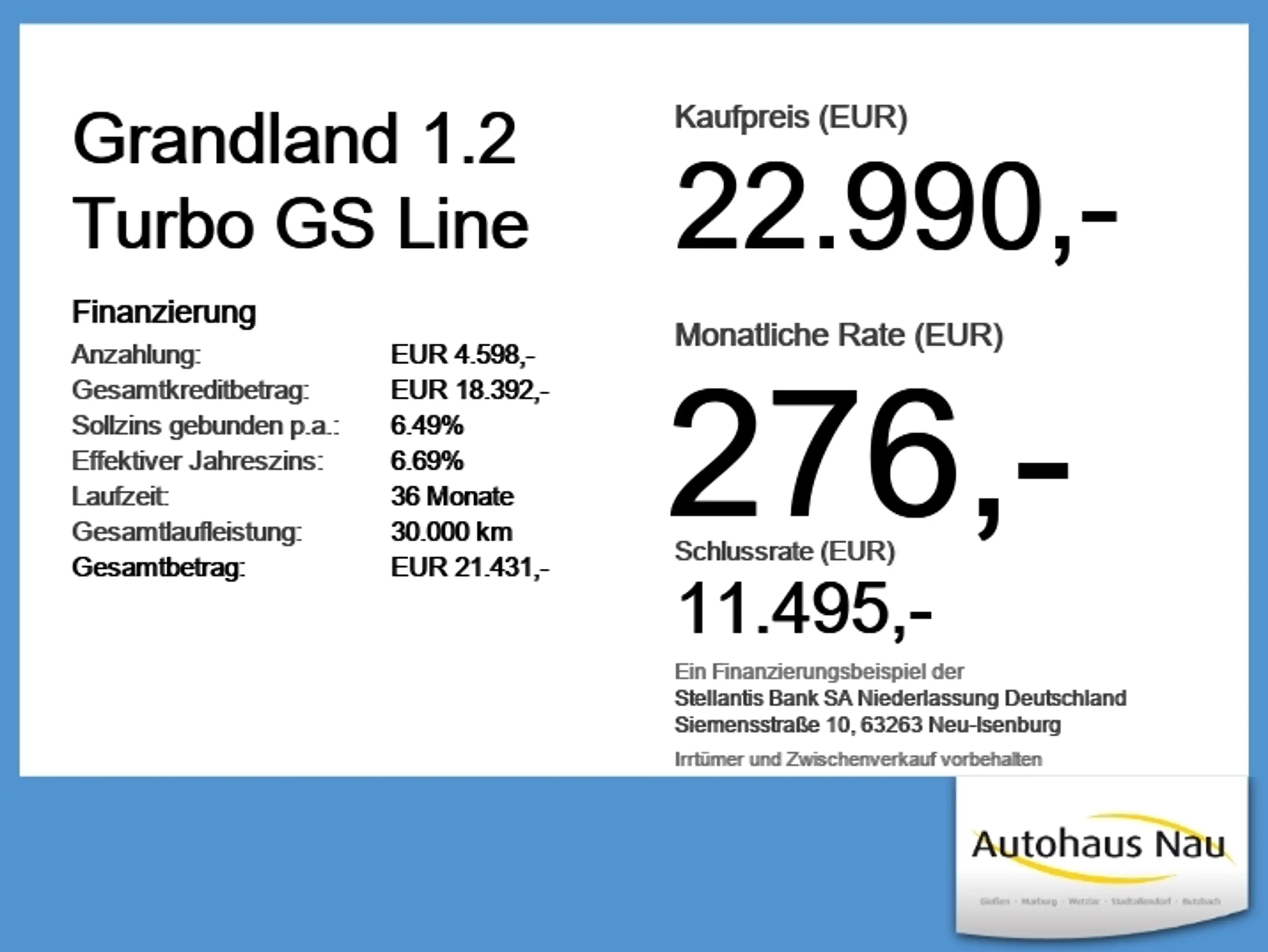 Opel Grandland 1.2 Turbo GS Line inkl. Inspektionspaket Big Deal — photo 6