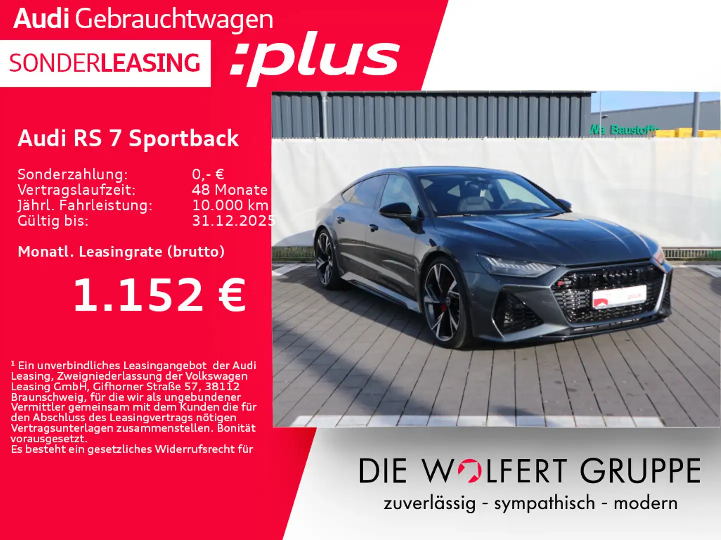 Audi RS7 LUFT*280KM/H*PANO*ACC*360° Grau - 1