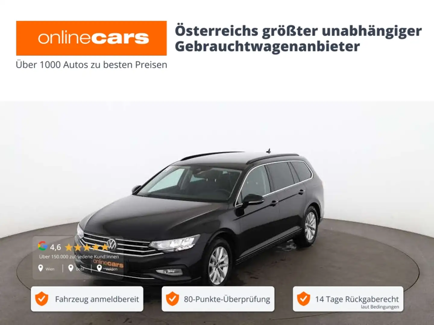Volkswagen Passat Variant 2.0 TDI Business Aut LED AHK RADAR Schwarz - 1