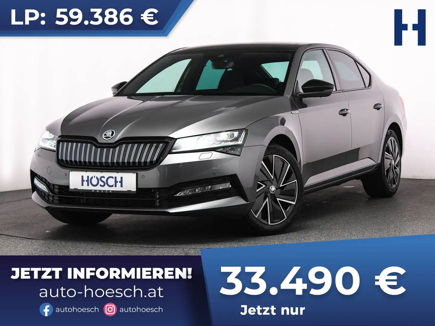 Skoda Superb TSI PHEV Sportline PANO MATRIX 360° +++ Grau - 1