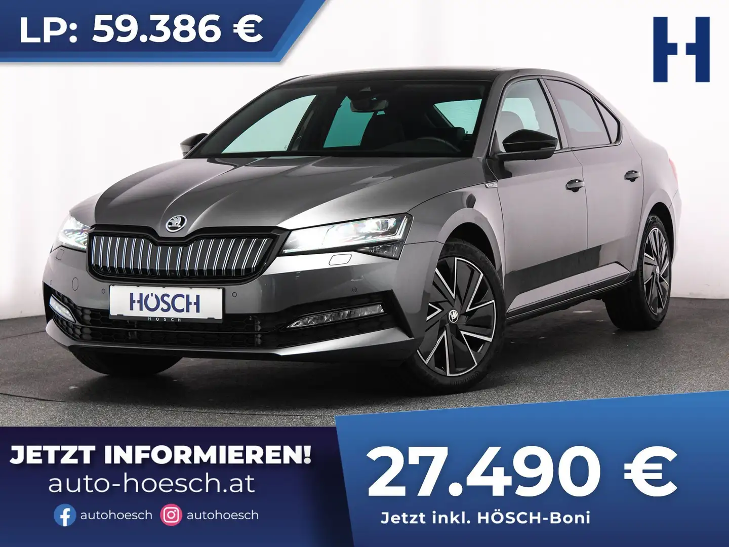 Skoda Superb TSI PHEV Sportline PANO MATRIX 360° +++ Grau - 1