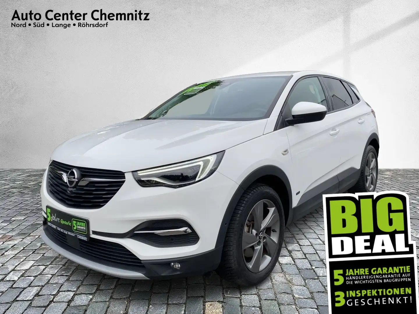 Opel Grandland AT8 Hybrid Elegance AHK/LED/Navi/Leder Bianco - 1