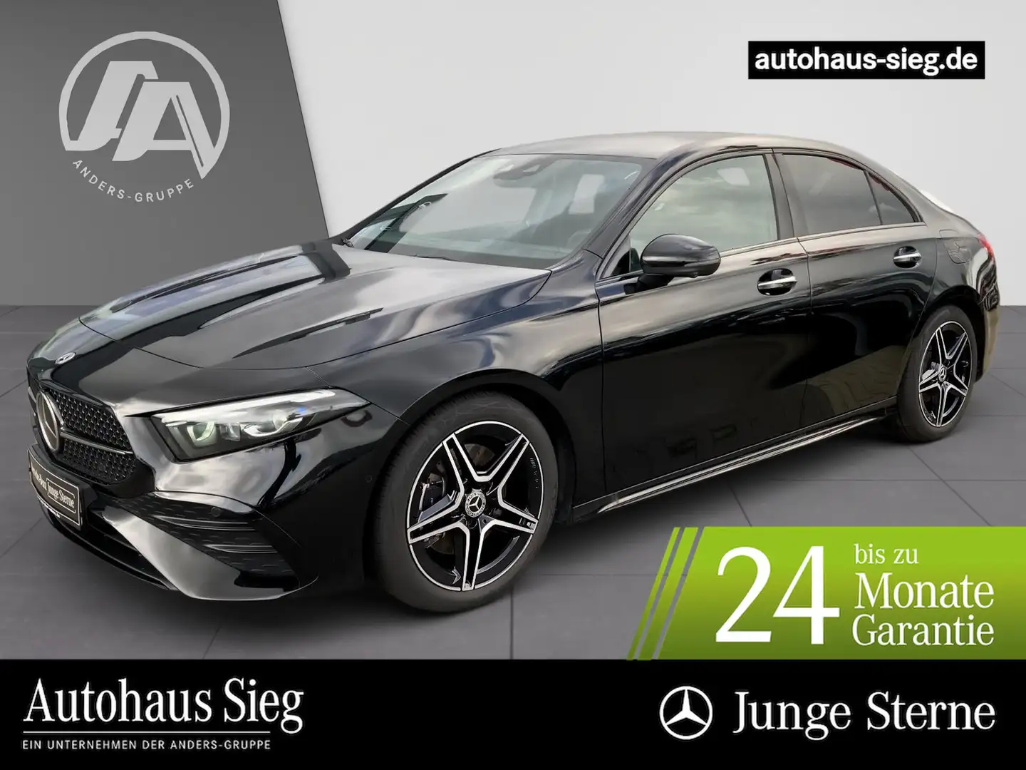 Mercedes-Benz A 220 4M AMG PREMIUM+Night+Burm+Dist+LED+Sthz 36 Schwarz - 1