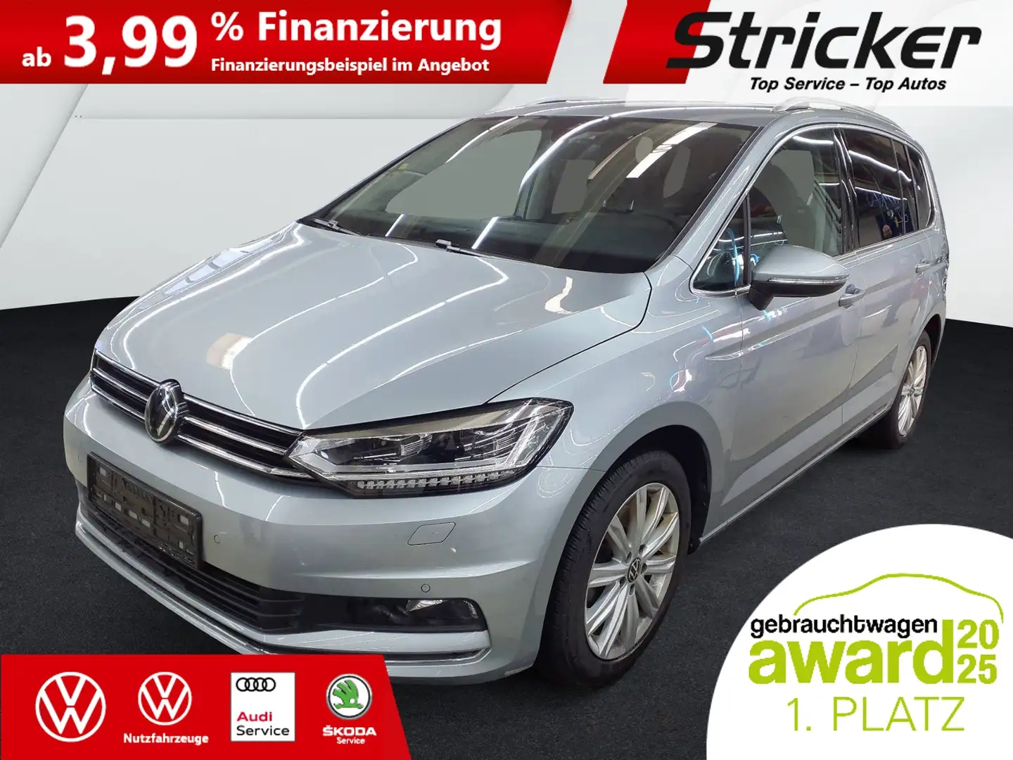 Volkswagen Touran Highline 2.0TDI DSG 349,-ohne Anzahlung Kamera AC Silber - 2