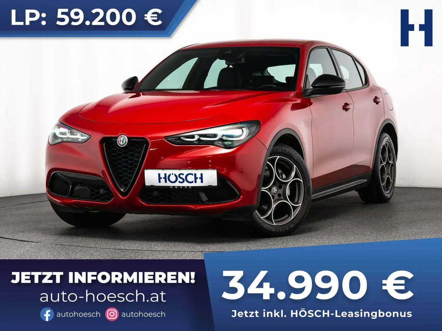 Alfa Romeo Stelvio 2,2 16V 160 SPRINT MATRIX ACC KAMERA 19er Rot - 1
