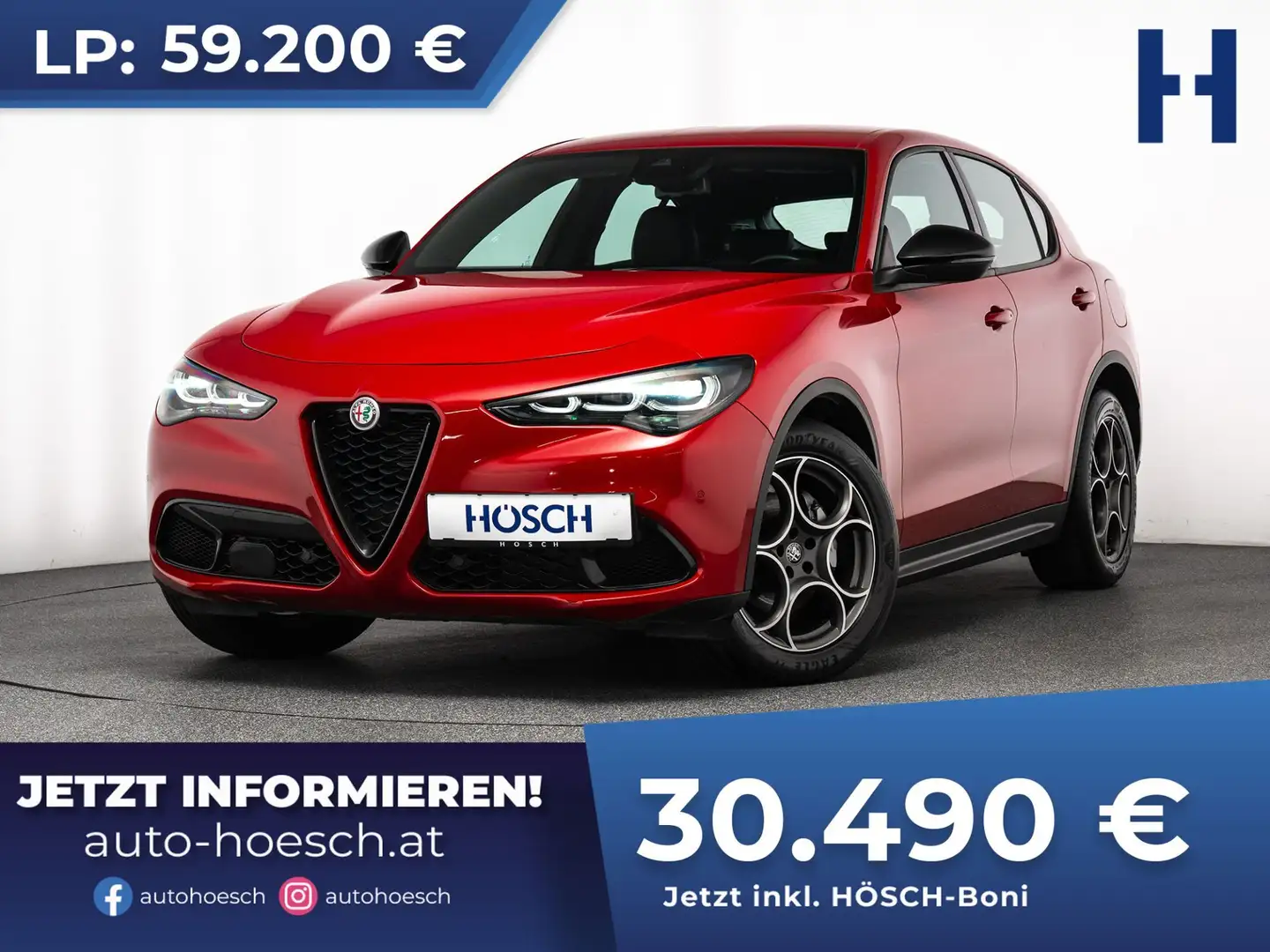 Alfa Romeo Stelvio 2,2 16V 160 SPRINT MATRIX ACC KAMERA 19er Rot - 1